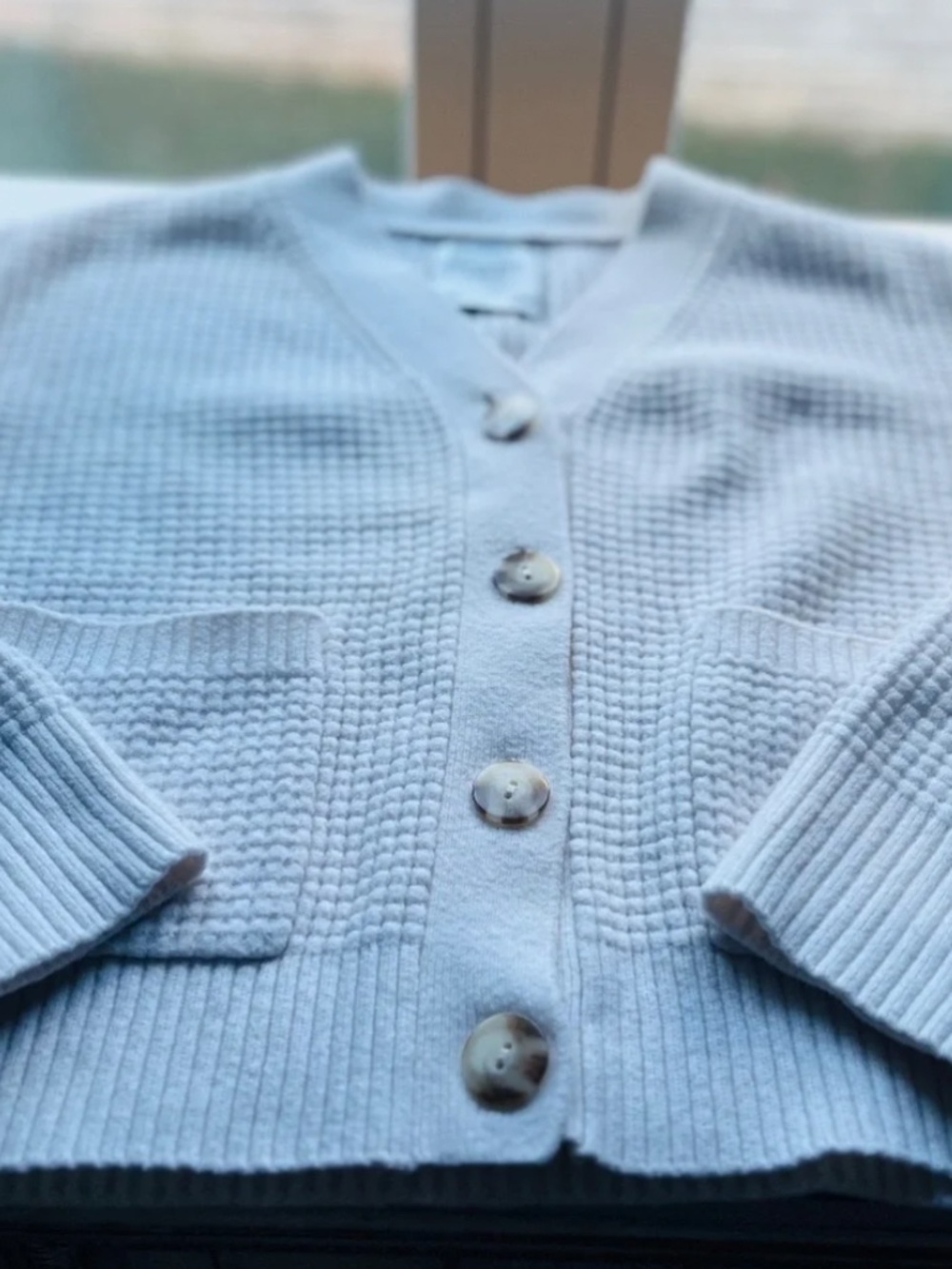 Abercrombie and Fitch Seed Stitch Cardigan size xs cream - Picture 3 of 6